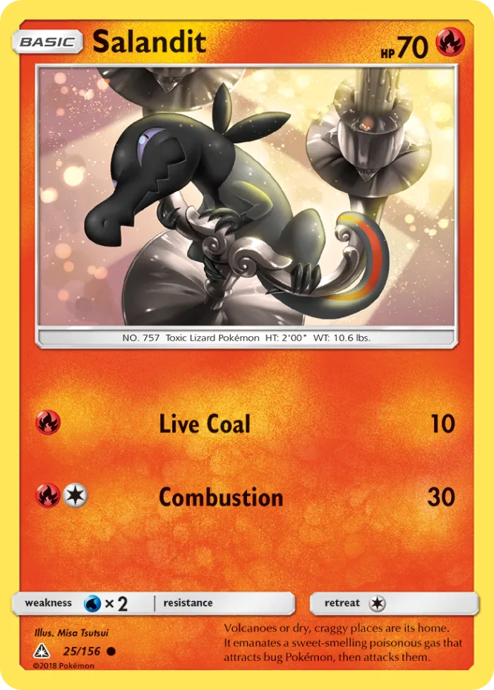 Salandit #25 Ultra Prism Pokemon card