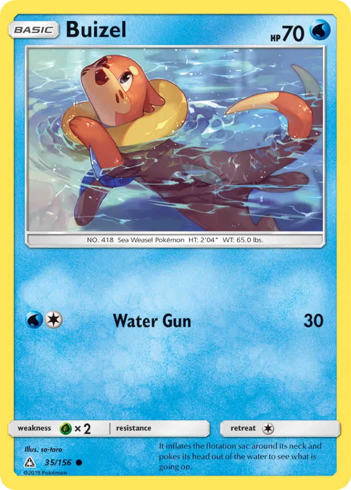 Buizel #35 Ultra Prism Pokemon card