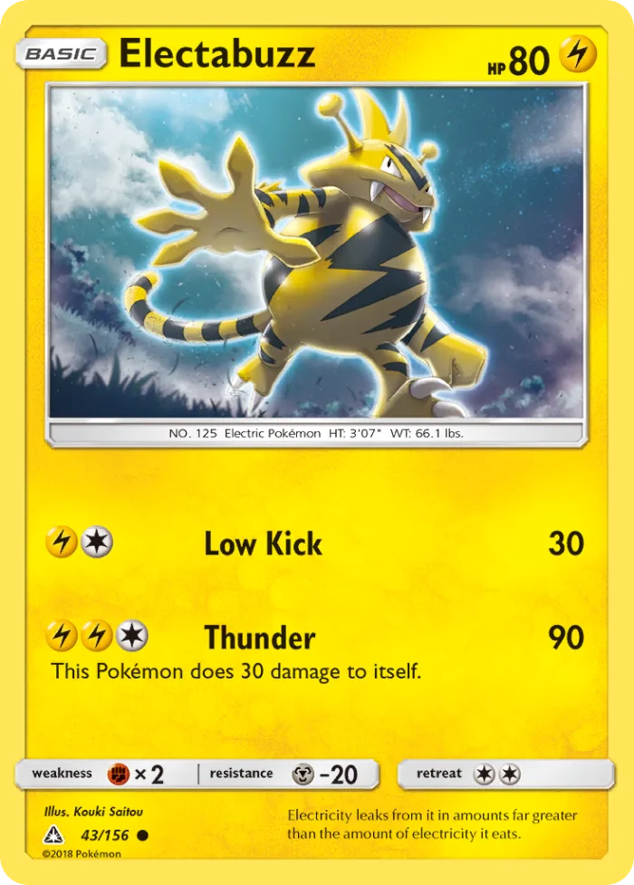 Electabuzz #43 Ultra Prism Pokemon card