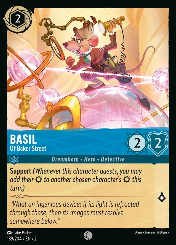 Basil #139 Rise of the Floodborn Disney Lorcana card