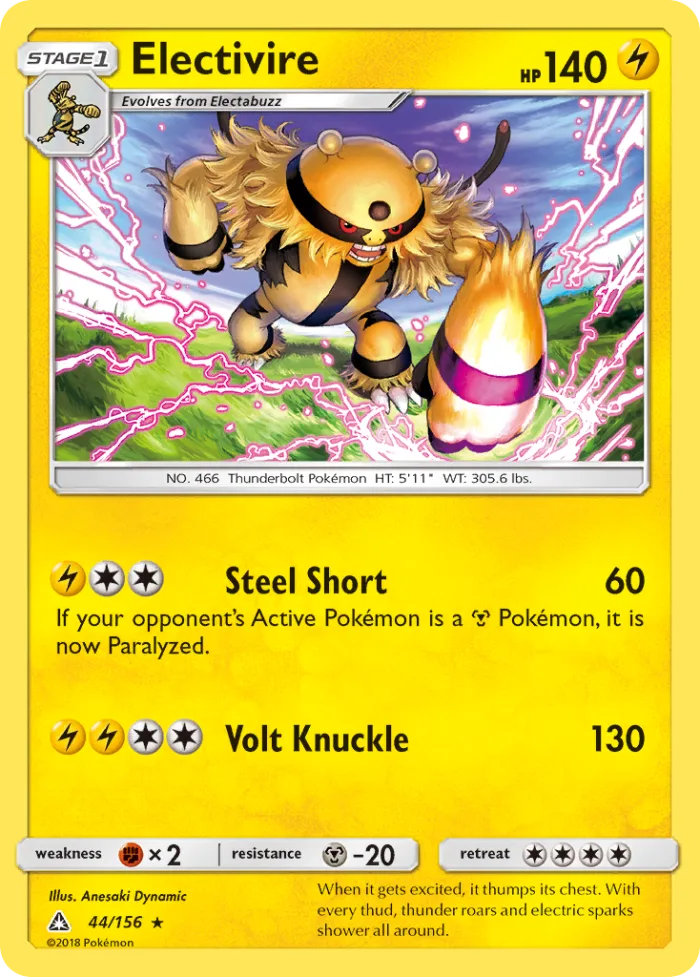 Electivire #44 Ultra Prism Pokemon card