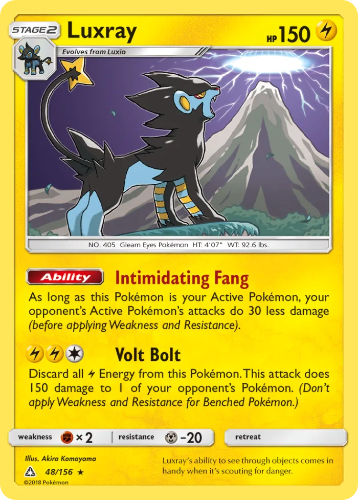 Luxray #48 Ultra Prism Pokemon card