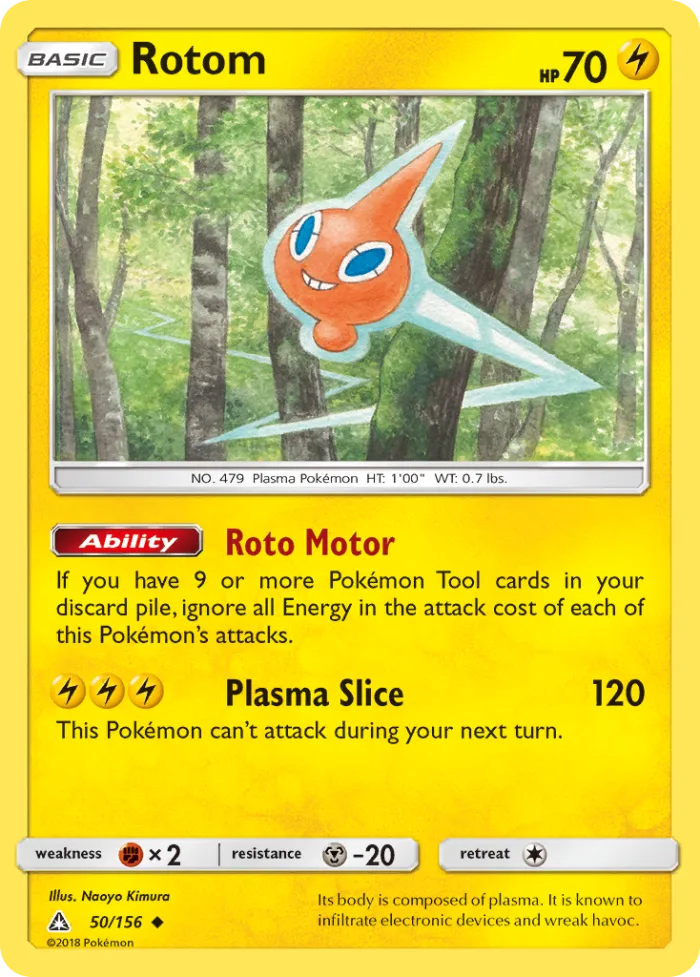 Rotom #50 Ultra Prism Pokemon card