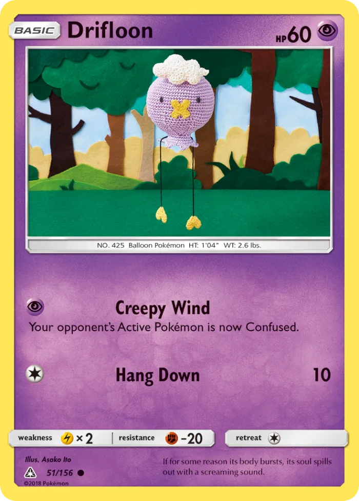 Drifloon #51 Ultra Prism Pokemon card