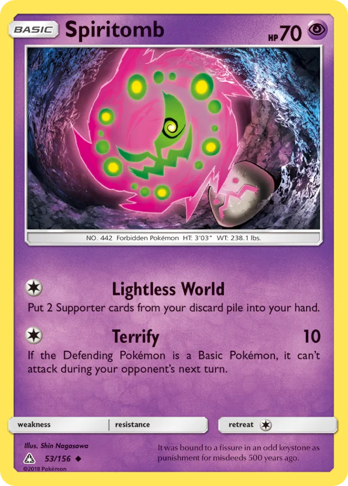Spiritomb #53 Ultra Prism Pokemon card
