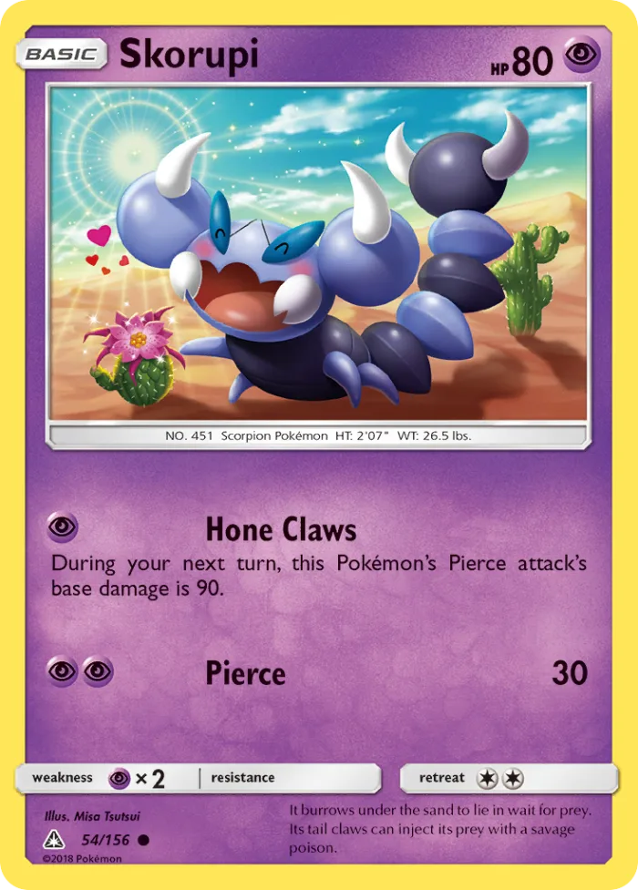 Skorupi #54 Ultra Prism Pokemon card