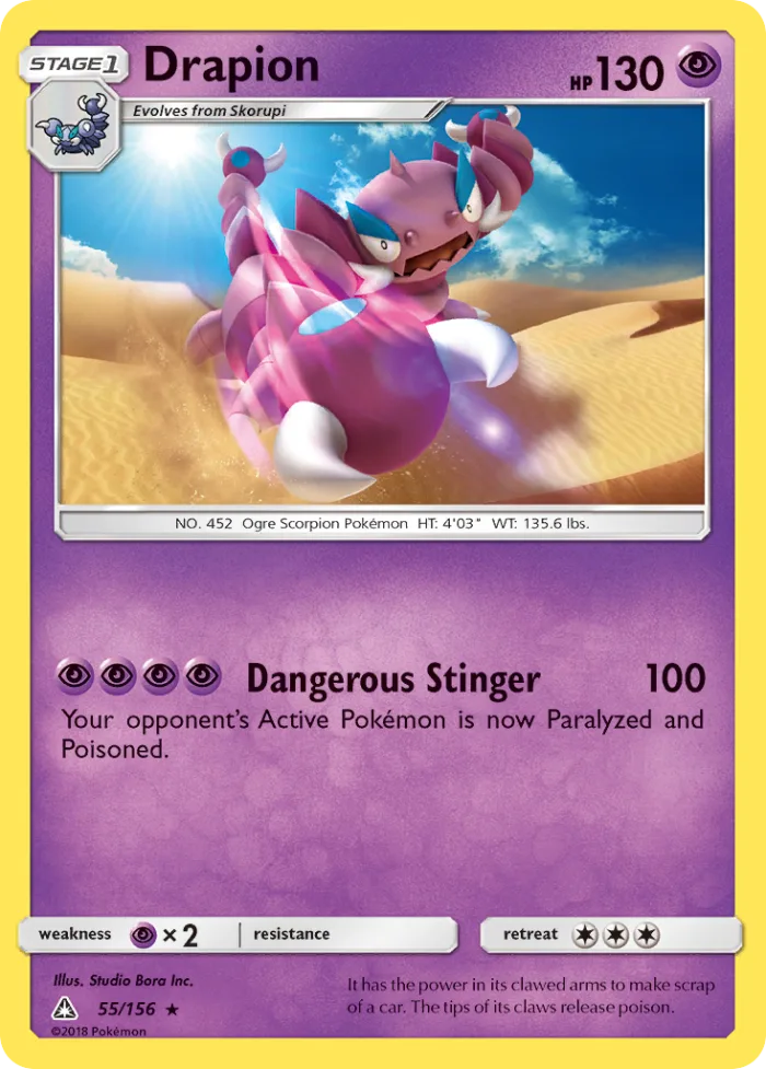 Drapion #55 Ultra Prism Pokemon card