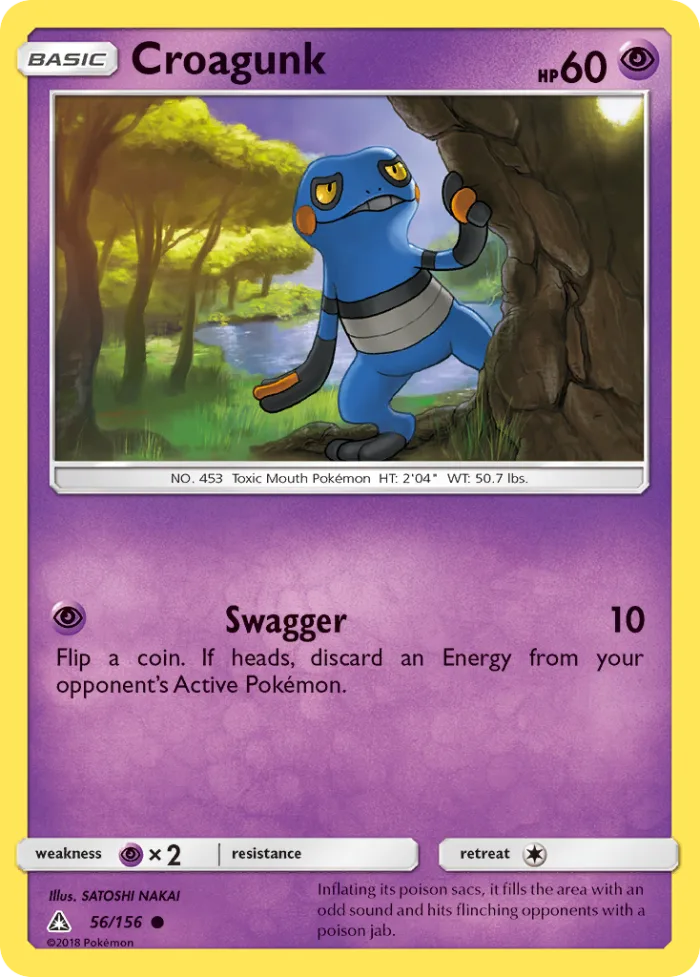 Croagunk #56 Ultra Prism Pokemon card