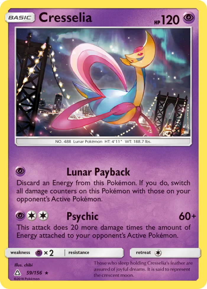 Cresselia #59 Ultra Prism Pokemon card