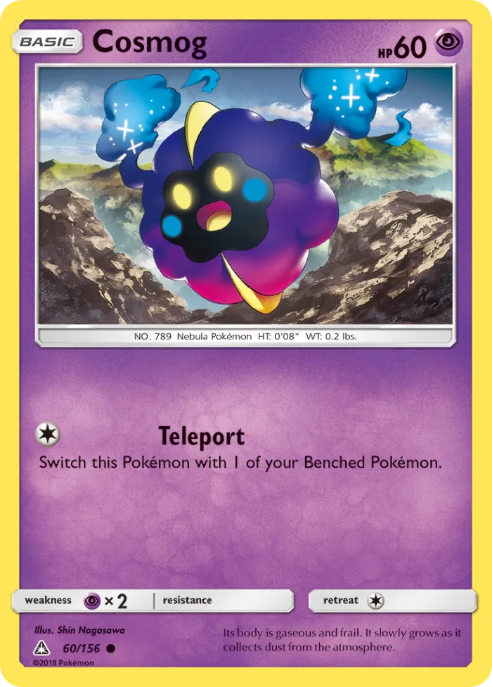 Cosmog #60 Ultra Prism Pokemon card