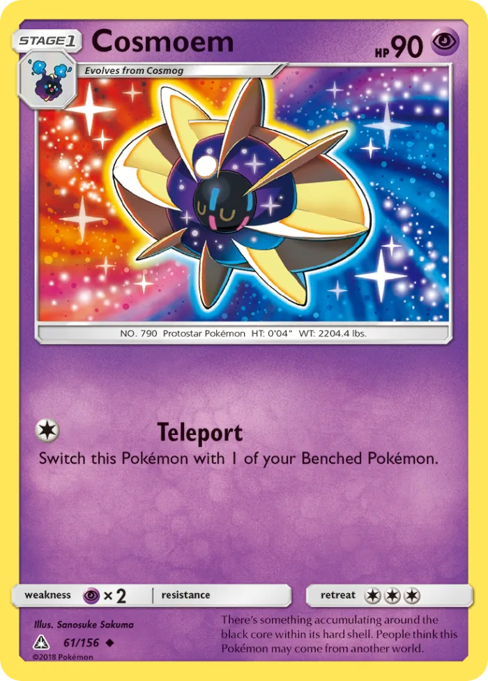 Cosmoem #61 Ultra Prism Pokemon card
