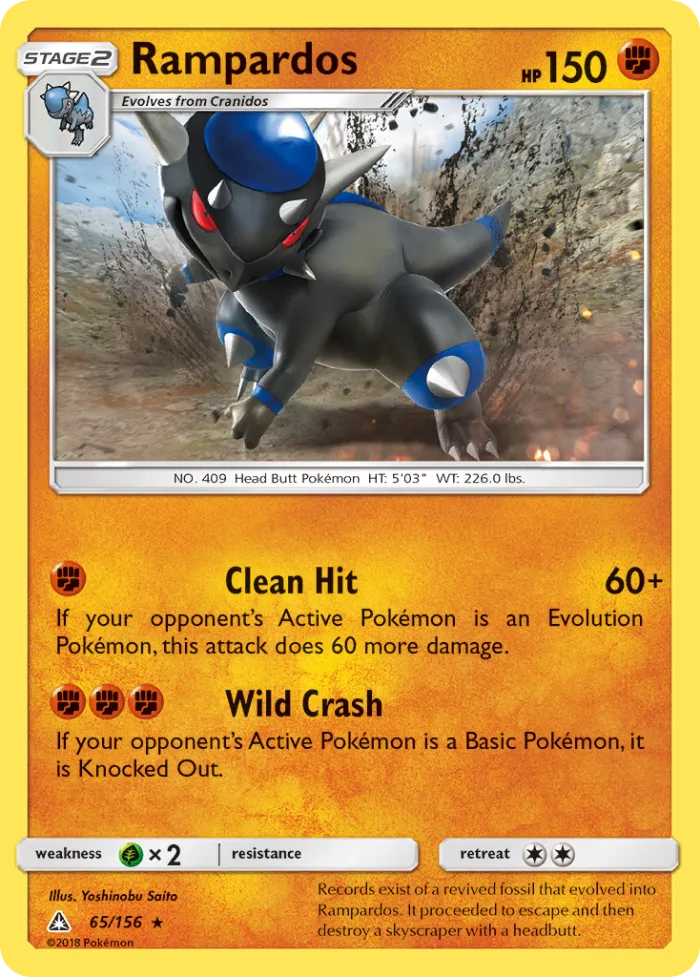 Rampardos #65 Ultra Prism Pokemon card