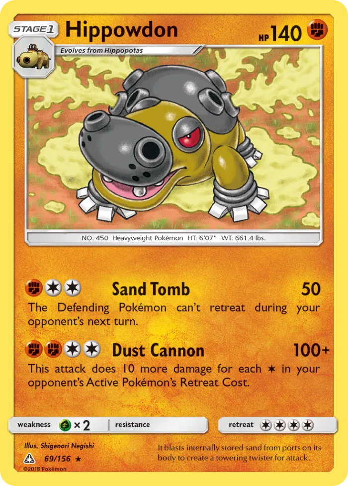 Hippowdon #69 Ultra Prism Pokemon card