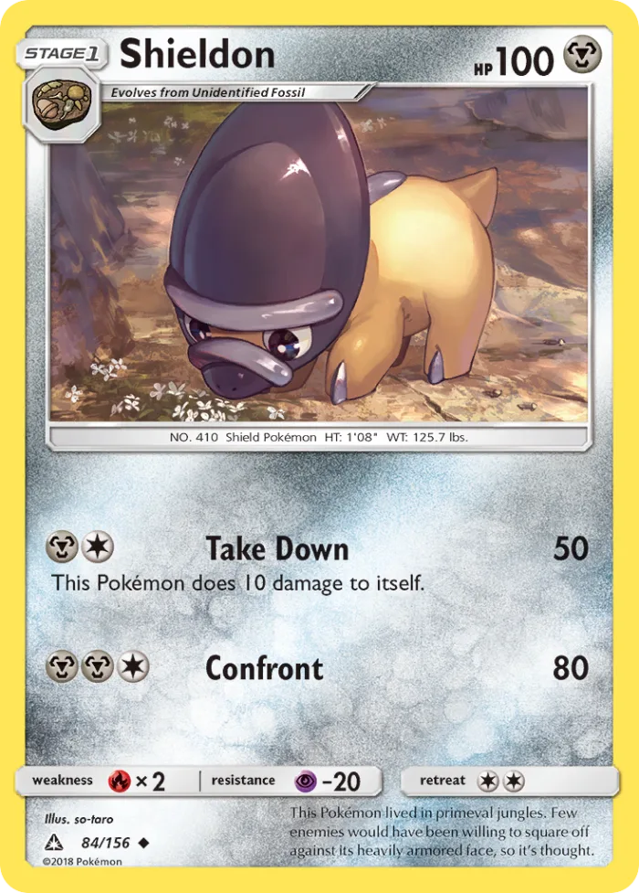 Shieldon #84 Ultra Prism Pokemon card