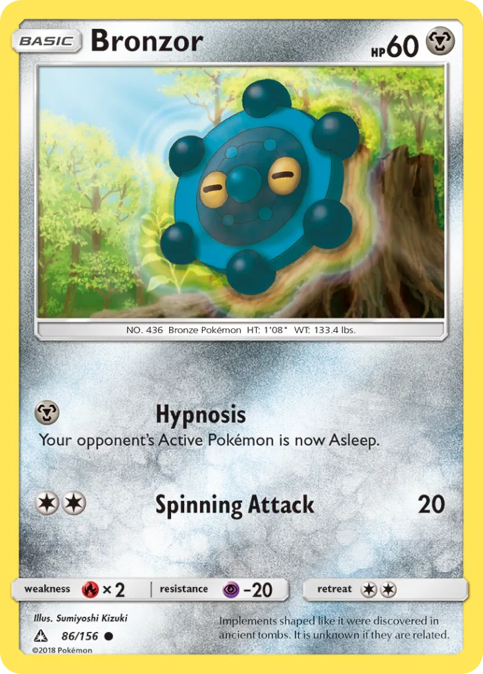 Bronzor #86 Ultra Prism Pokemon card