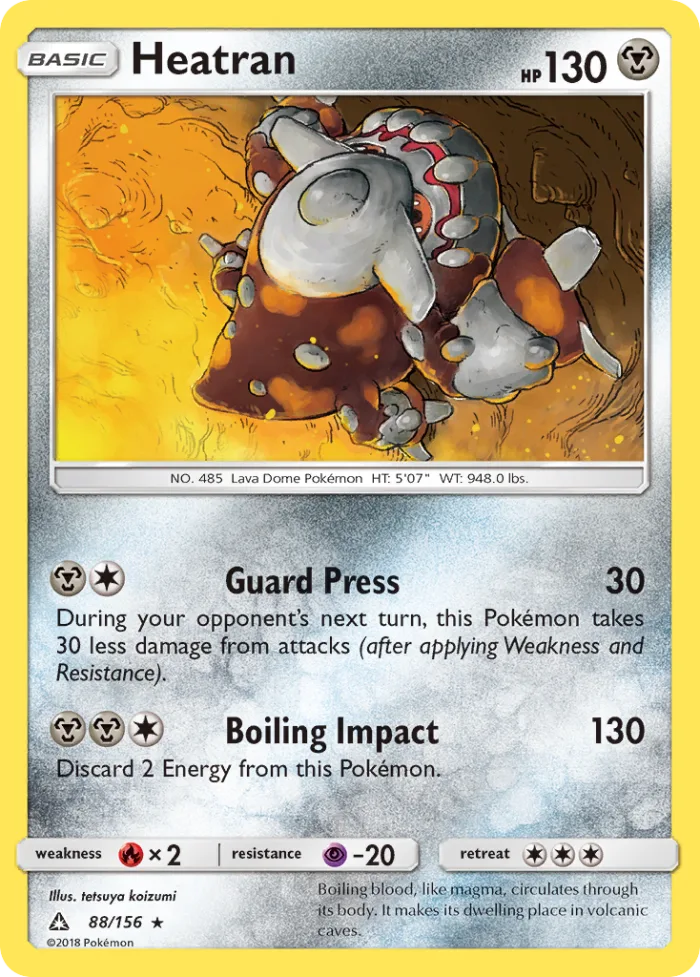 Heatran #88 Ultra Prism Pokemon card