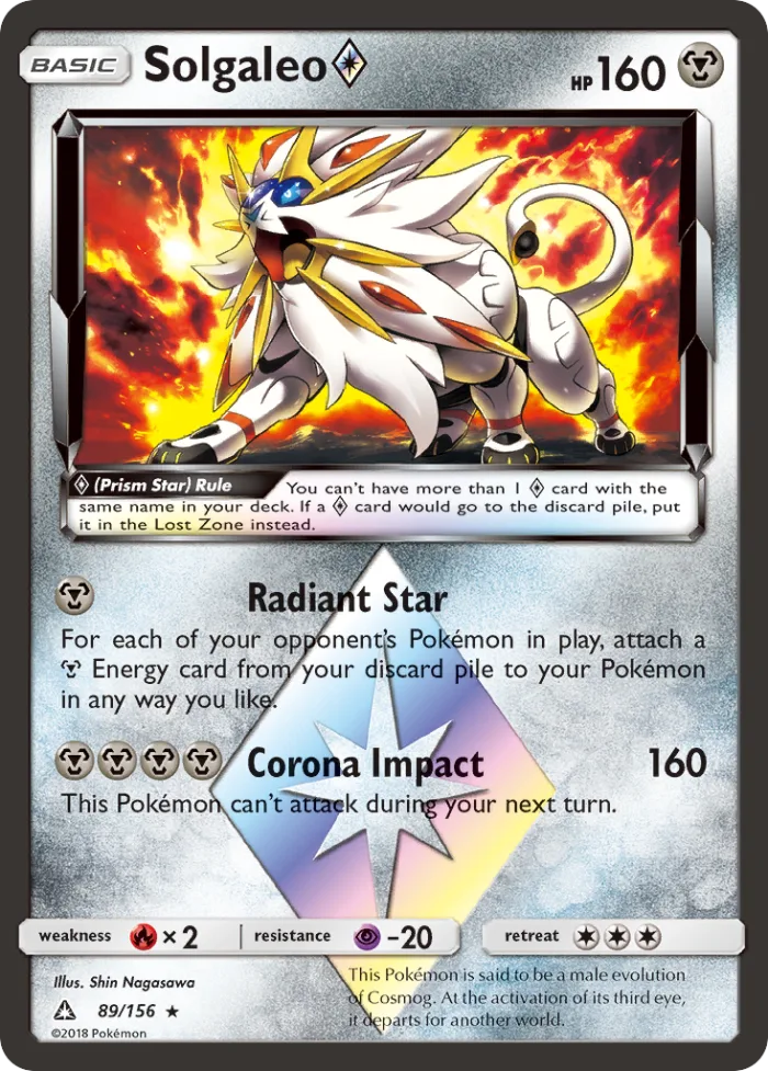 Solgaleo ◇ #89 Ultra Prism Pokemon card