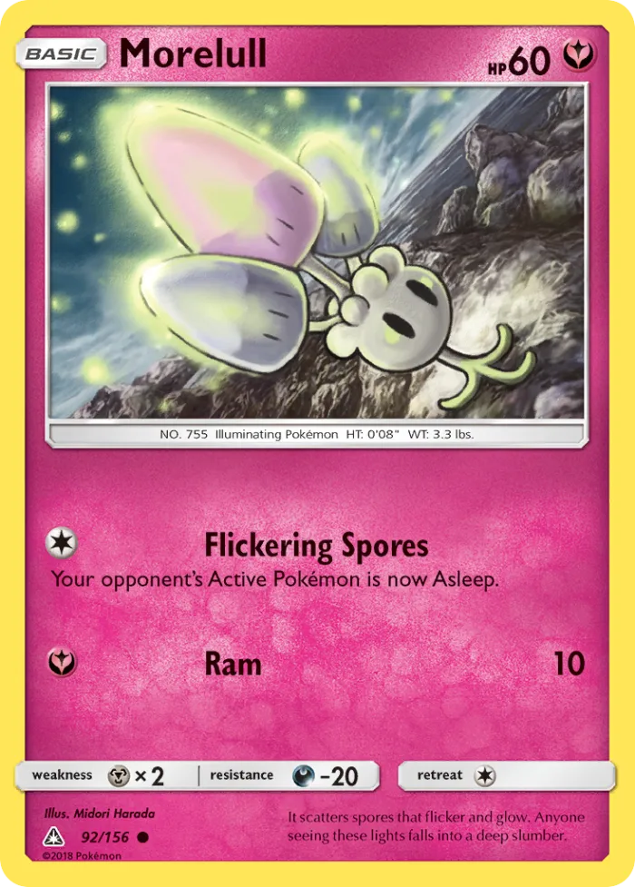 Morelull #92 Ultra Prism Pokemon card