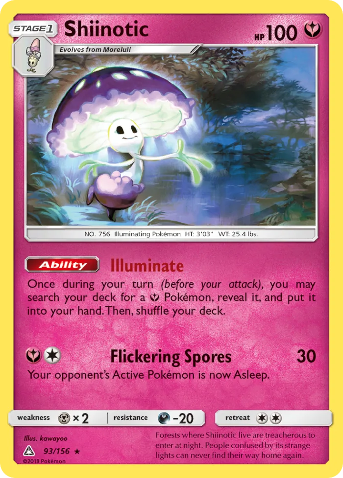 Shiinotic #93 Ultra Prism Pokemon card