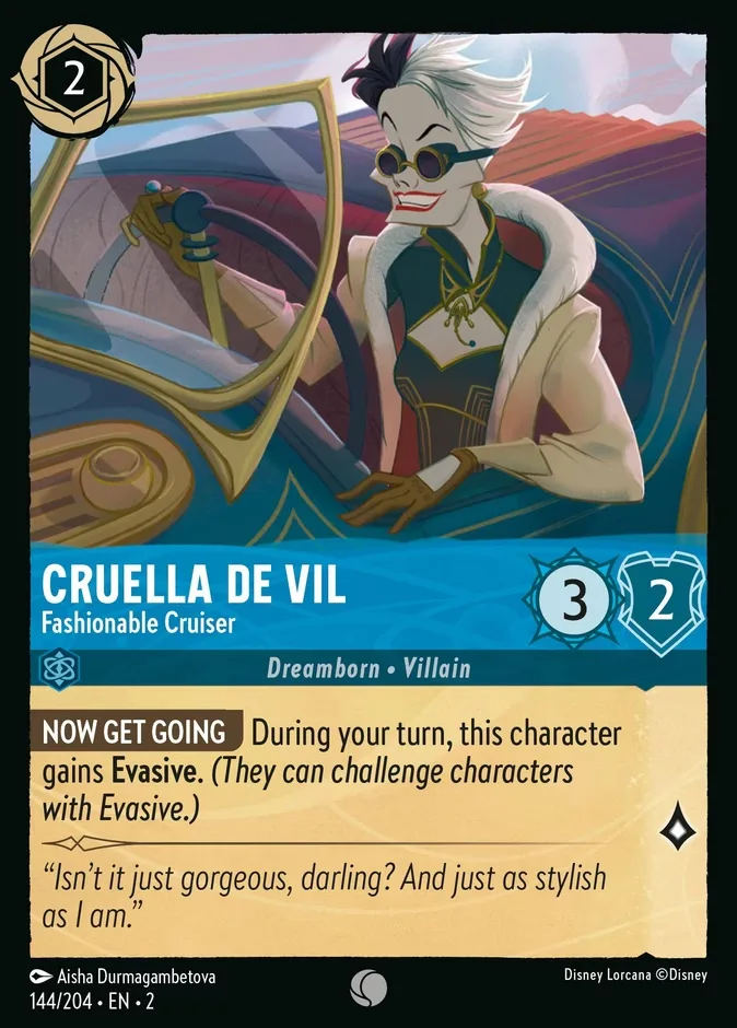 Cruella De Vil #144 Rise of the Floodborn Disney Lorcana card