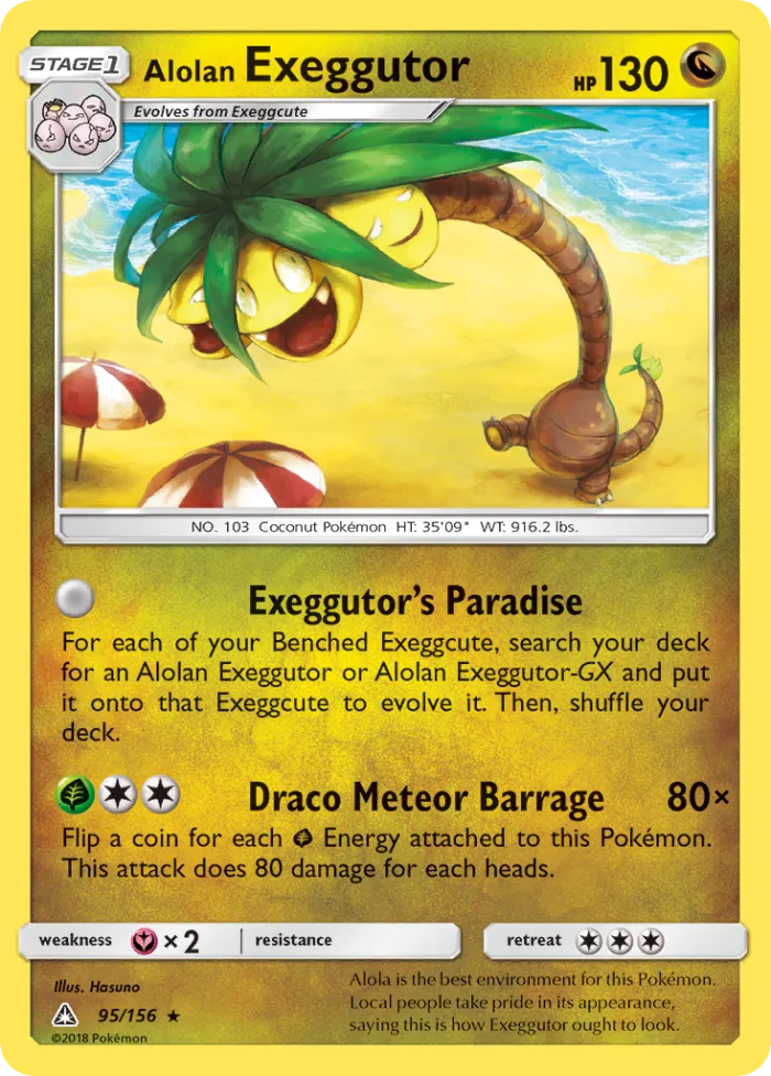 Alolan Exeggutor #95 Ultra Prism Pokemon card