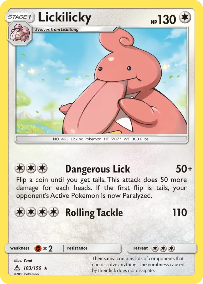 Lickilicky #103 Ultra Prism Pokemon card
