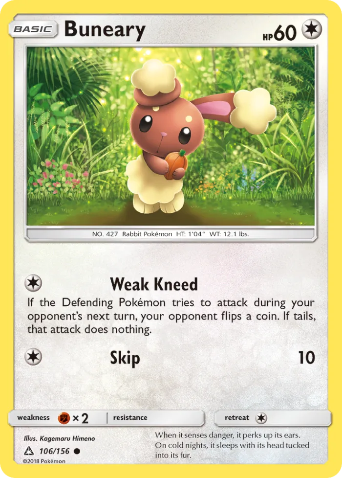 Buneary #106 Ultra Prism Pokemon card