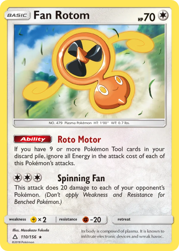 Fan Rotom #110 Ultra Prism Pokemon card
