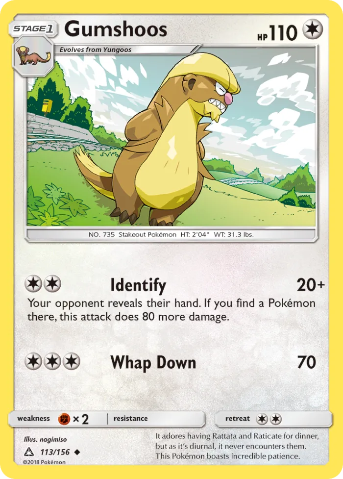 Gumshoos #113 Ultra Prism Pokemon card