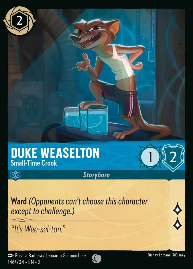 Duke Weaselton #146 Rise of the Floodborn Disney Lorcana card