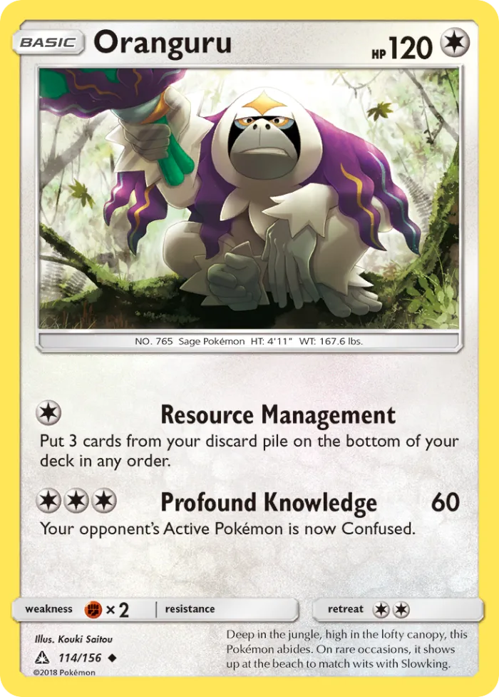 Oranguru #114 Ultra Prism Pokemon card