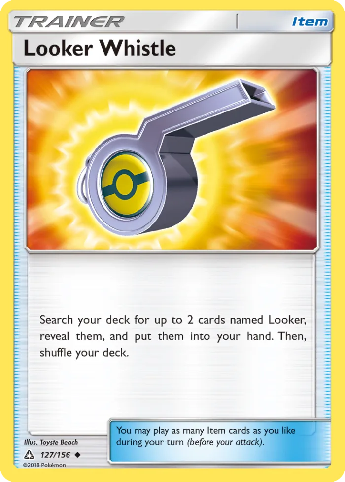 Looker Whistle #127 Ultra Prism Pokemon card