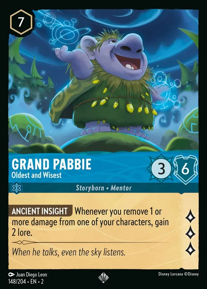 Grand Pabbie #148 Rise of the Floodborn Disney Lorcana card