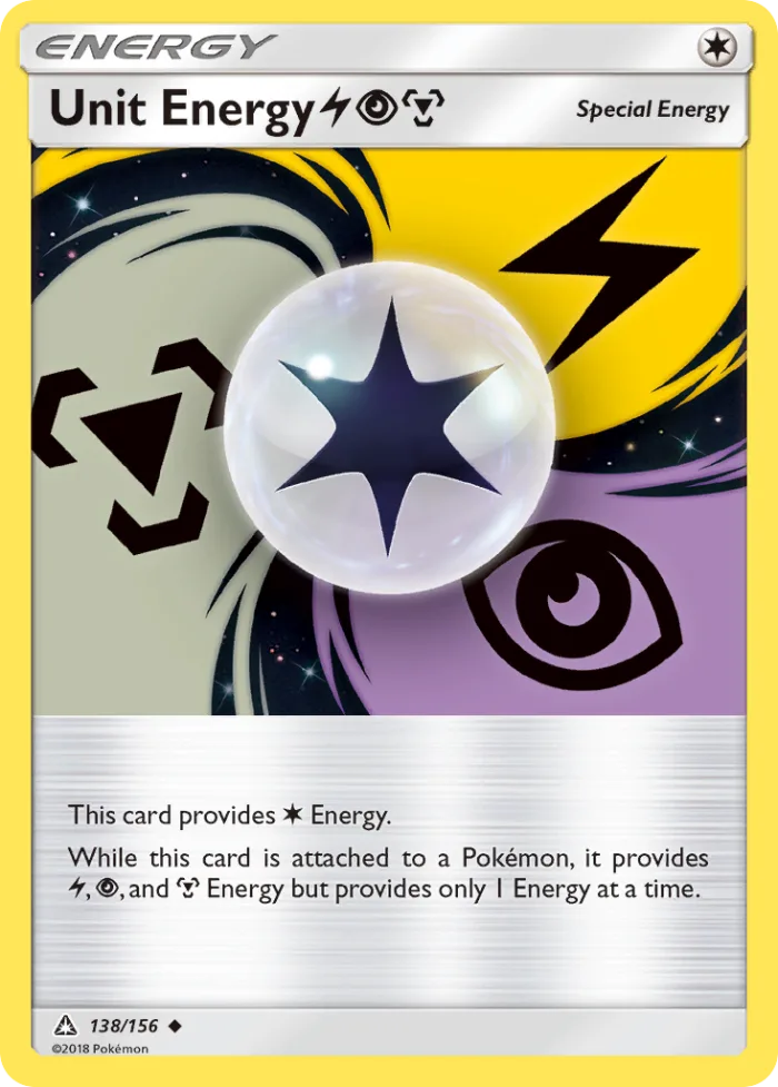 Unit Energy LightningPsychicMetal #138 Ultra Prism Pokemon card