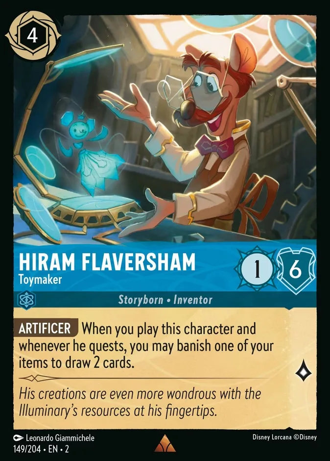 Hiram Flaversham #149 Rise of the Floodborn Disney Lorcana card