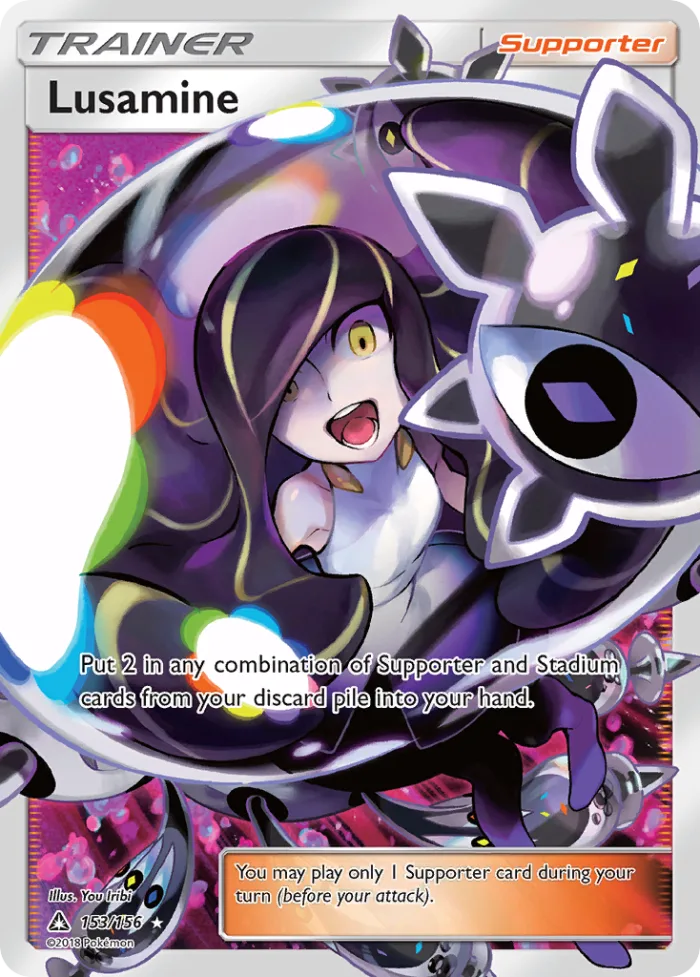 Lusamine #153 Ultra Prism Pokemon card
