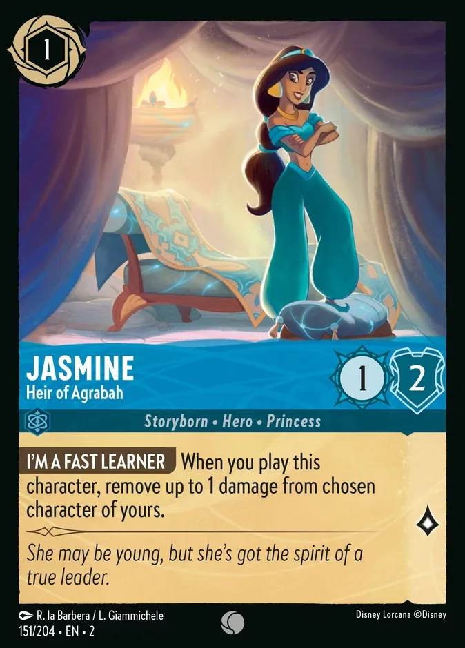 Jasmine #151 Rise of the Floodborn Disney Lorcana card