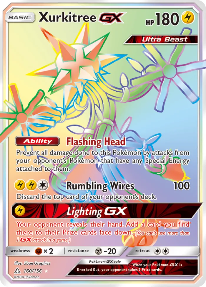 Xurkitree-GX #160 Ultra Prism Pokemon card