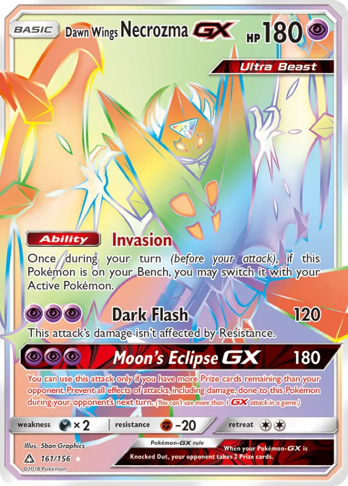 Dawn Wings Necrozma-GX #161 Ultra Prism Pokemon card