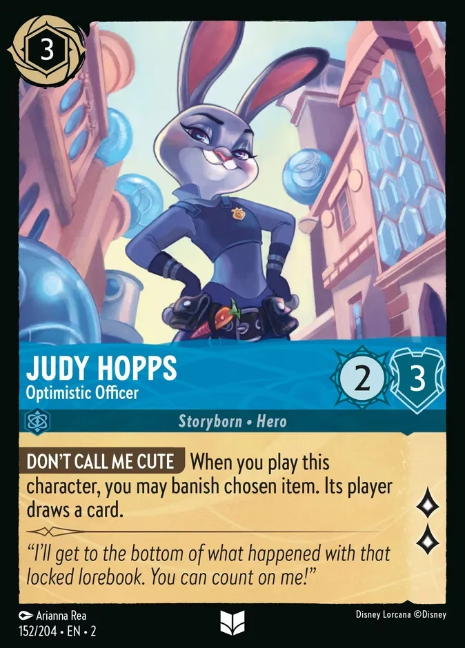 Judy Hopps #152 Rise of the Floodborn Disney Lorcana card