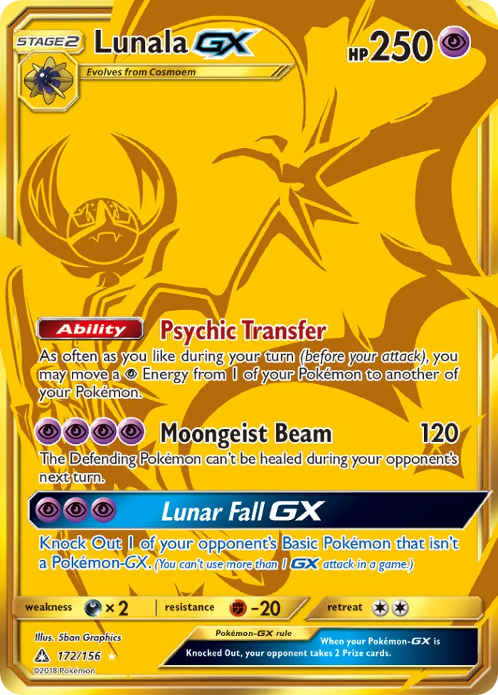 Lunala-GX #172 Ultra Prism Pokemon card