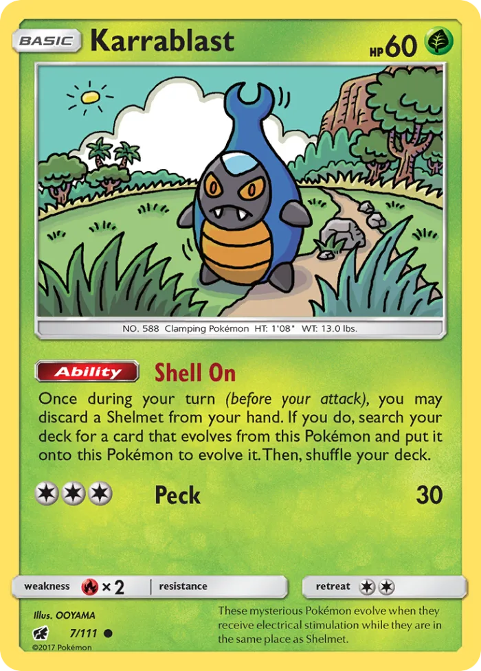 Karrablast #7 Crimson Invasion Pokemon card