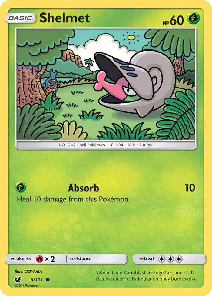 Shelmet #8 Crimson Invasion Pokemon card