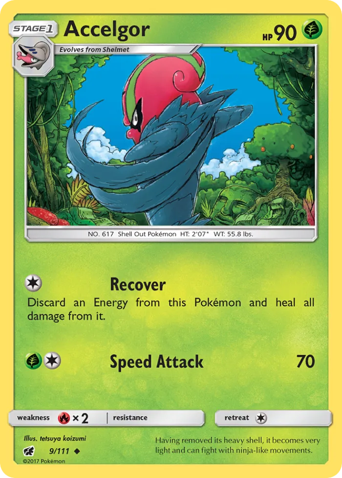 Accelgor #9 Crimson Invasion Pokemon card