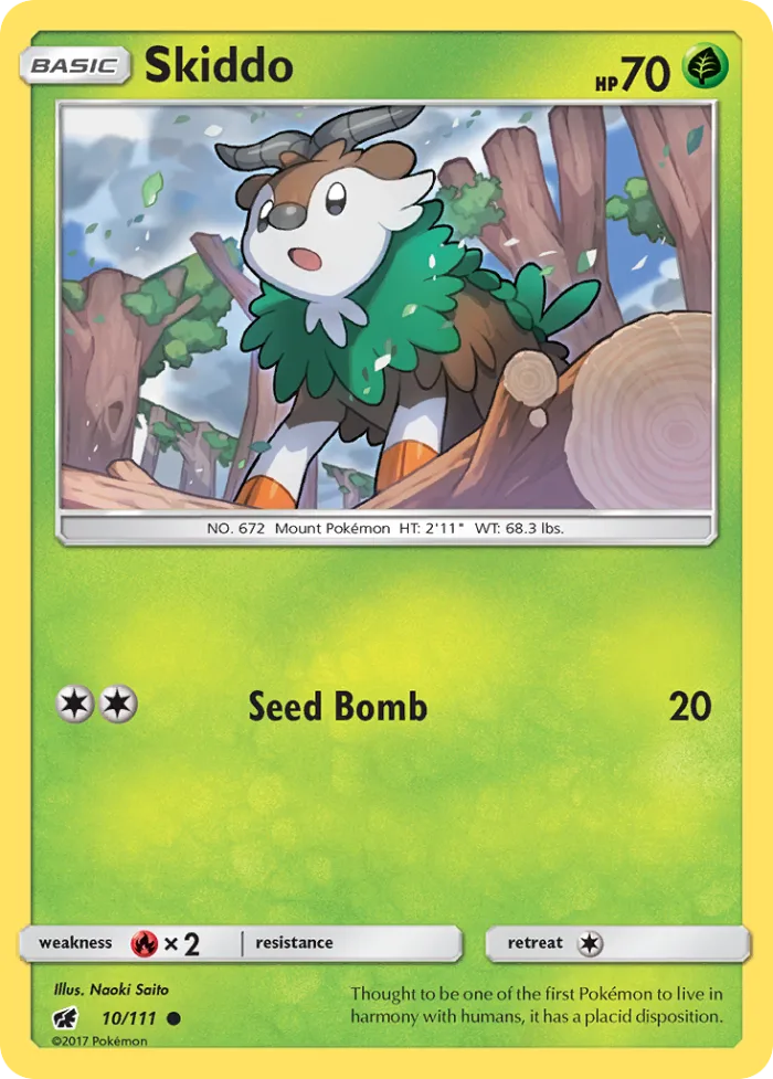 Skiddo #10 Crimson Invasion Pokemon card