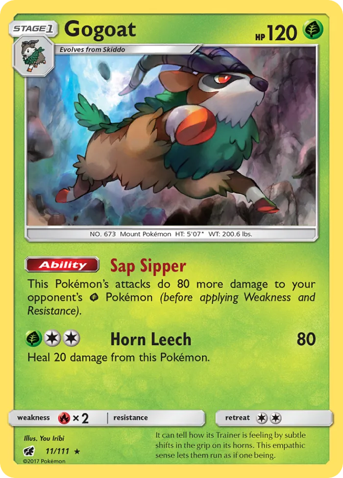 Gogoat #11 Crimson Invasion Pokemon card