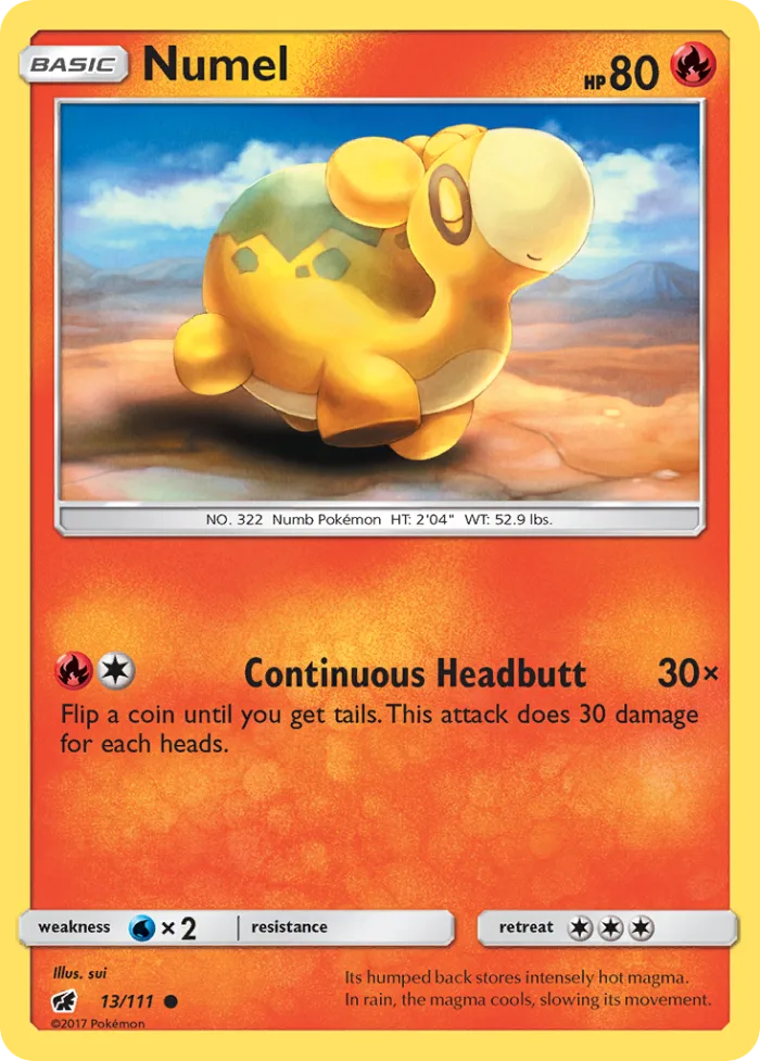 Numel #13 Crimson Invasion Pokemon card