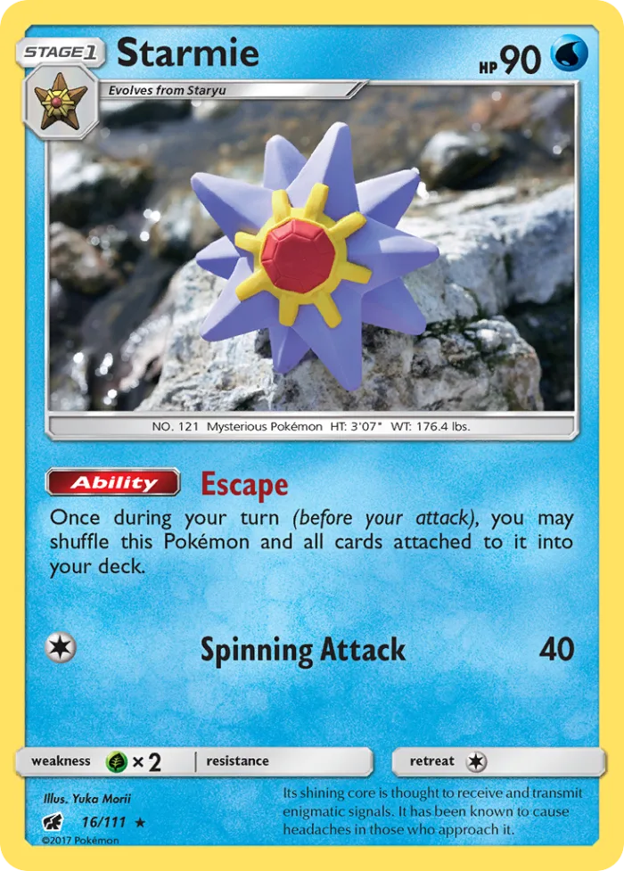 Starmie #16 Crimson Invasion Pokemon card
