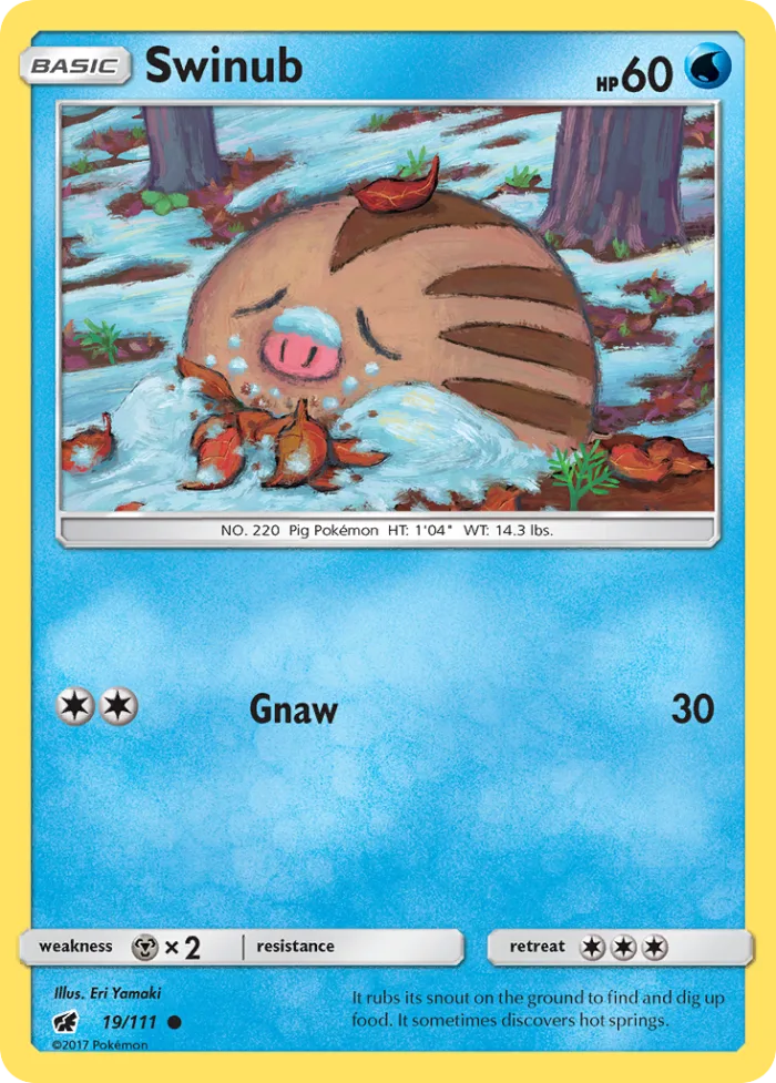 Swinub #19 Crimson Invasion Pokemon card