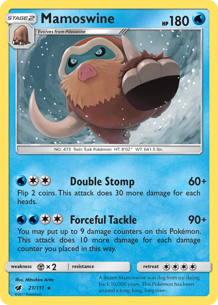 Mamoswine #21 Crimson Invasion Pokemon card